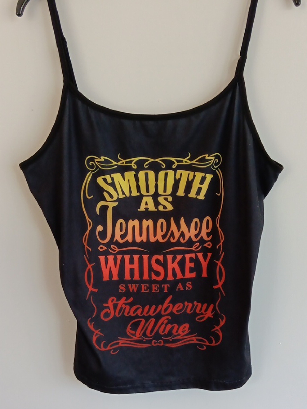 Ladies Graphic Tank Top XL-Smooth As Tennessee Whiskey Sweet As Strawberry Wine